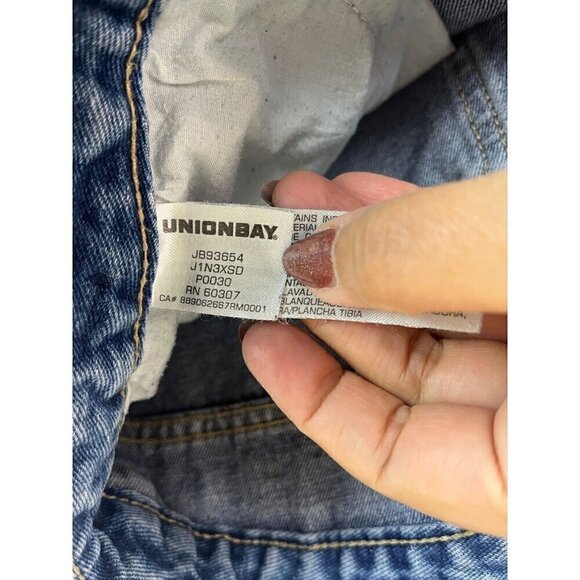 Vintage Union Bay Jeans Womens 11 Blue Denim High Rise Mom 80s Retro Tapered - Picture 12 of 14